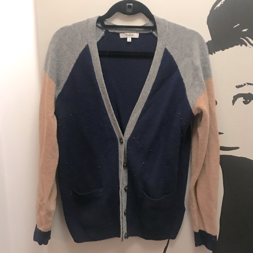 MADEWELL colorblock cardigan